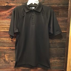 Cornerstone Men Black Lightweight Tactical Polo XS